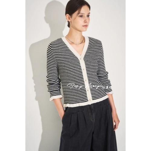 [降價啦]自畱款~主打款~兩件套~撞色條紋彈力通勤百搭羊毛針織衫