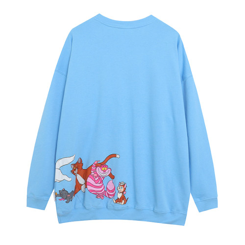 樂園卡通動漫重工刺綉寬松大版樂園款圓領長袖毛圈長袖衛衣 樂園卡通動漫重工刺綉寬松大版樂園款圓領長袖毛圈長袖衛衣