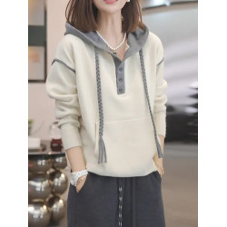 連帽半開領長袖毛衣女秋季2025新款大碼胖mm顯瘦遮肉洋氣休閒上衣