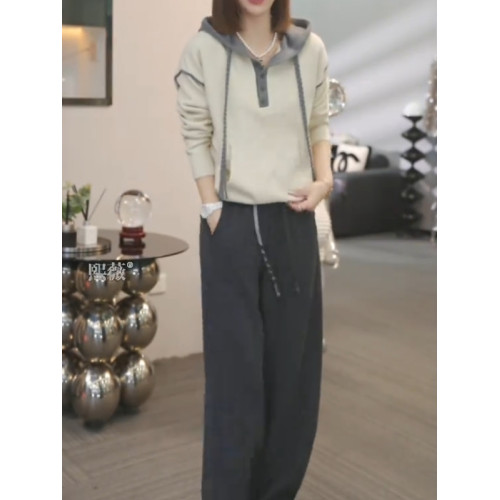 連帽半開領長袖毛衣女秋季2025新款大碼胖mm顯瘦遮肉洋氣休閒上衣