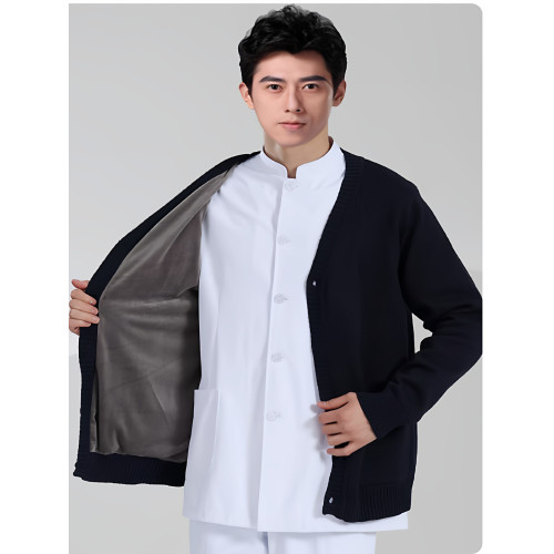 護士毛衣男外套開衫加厚加絨醫護秋冬針織衫醫院醫生大碼護士服 護士毛衣男外套開衫加厚加絨醫護秋冬針織衫醫院醫生大碼護士服