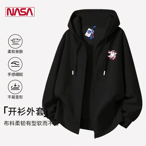 NASA聯名線條小狗衛衣開衫外套女士連帽2025新款爆款加絨拉鍊上衣 NASA聯名線條小狗衛衣開衫外套女士連帽2025新款爆款加絨拉鍊上衣