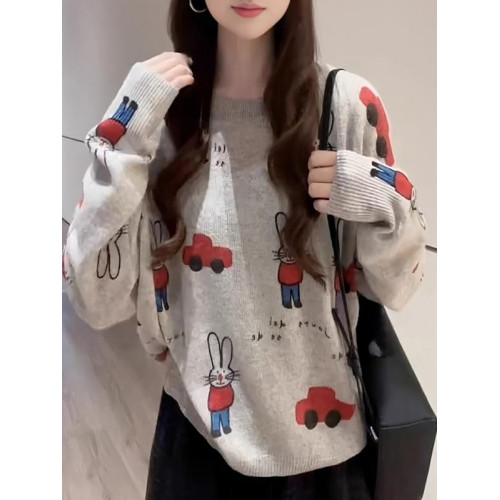 大碼女裝灰色長袖圓領毛衣秋季新款上衣微胖mm寬松顯瘦內搭打底衫 大碼女裝灰色長袖圓領毛衣秋季新款上衣微胖mm寬松顯瘦內搭打底衫