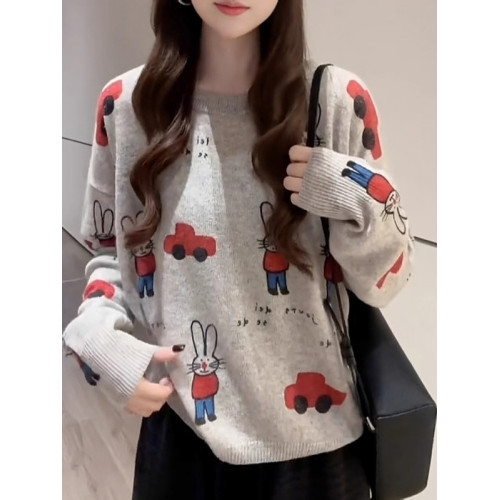 大碼女裝灰色長袖圓領毛衣秋季新款上衣微胖mm寬松顯瘦內搭打底衫 大碼女裝灰色長袖圓領毛衣秋季新款上衣微胖mm寬松顯瘦內搭打底衫