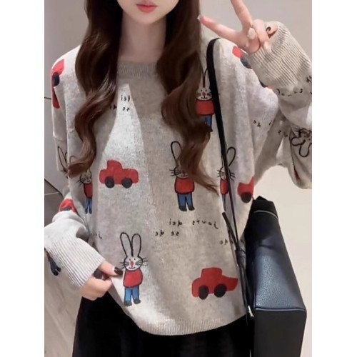 大碼女裝灰色長袖圓領毛衣秋季新款上衣微胖mm寬松顯瘦內搭打底衫 大碼女裝灰色長袖圓領毛衣秋季新款上衣微胖mm寬松顯瘦內搭打底衫