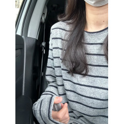 加厚磨毛慵嬾風百搭寬鬆上衣女秋季條紋撞色長袖松弛顯瘦內搭T恤