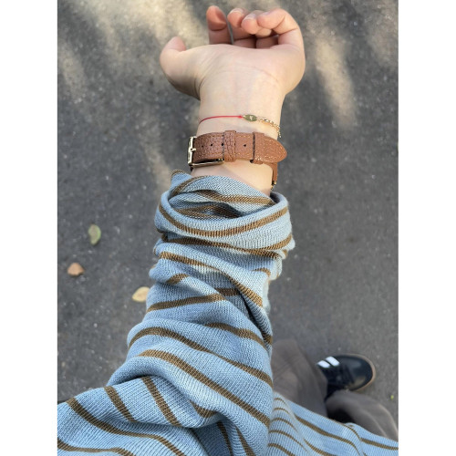 韓系復古撞色條紋針織打底衫女秋冬季寬松慵懶風薄紗毛衣罩衫上衣 韓系復古撞色條紋針織打底衫女秋冬季寬松慵懶風薄紗毛衣罩衫上衣