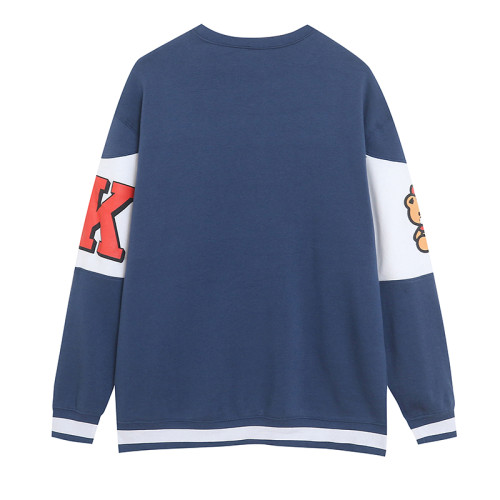 卡通動漫刺綉可愛青春拼接個性圓領加絨衛衣寬松顯瘦長袖上衣 卡通動漫刺綉可愛青春拼接個性圓領加絨衛衣寬松顯瘦長袖上衣