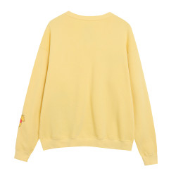 圓領加絨卡通動漫毛巾綉字母印花俏皮可愛長袖寬松顯瘦衛衣