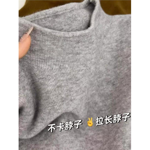 大碼微胖軟糯毛衣打底衫女秋冬長袖針織衫胖MM顯瘦半高領內搭上衣