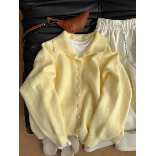 溫柔風高領軟糯毛衣外套女春季秋冬穿搭新款韓系ins外穿針織開衫