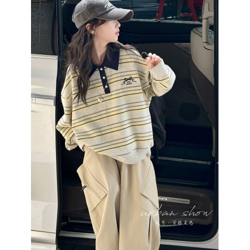 女童秋裝衛衣套裝2025新款初中生女孩春秋衣服polo衫工裝褲兩件套 女童秋裝衛衣套裝2025新款初中生女孩春秋衣服polo衫工裝褲兩件套