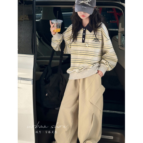 女童秋裝衛衣套裝2025新款初中生女孩春秋衣服polo衫工裝褲兩件套 女童秋裝衛衣套裝2025新款初中生女孩春秋衣服polo衫工裝褲兩件套