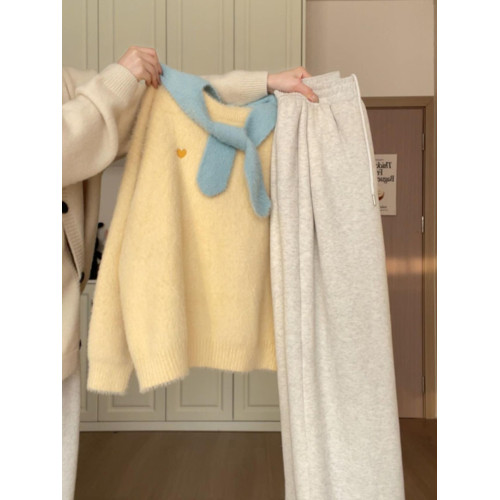 韓系溫柔風甜美黃色針織毛衣女秋冬季2025新款奶呼呼軟糯加厚上衣