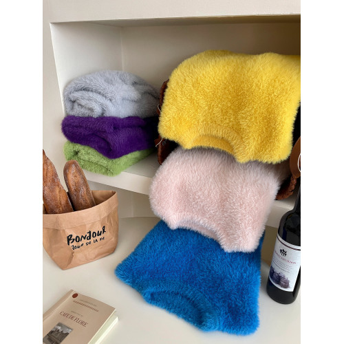 日韓系復古溫柔軟糯水貂絨毛衣女秋冬休閒百搭慵懶風松弛感針織衫