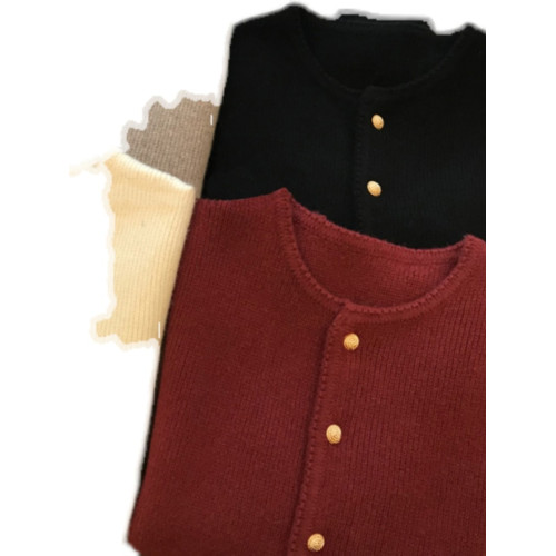 設計感小衆浣熊絨上衣女春季慵嬾風休閒復古針織開衫毛衣外套女