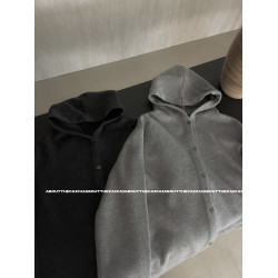 CAICAI重磅開衫連帽套頭毛衣女韓系簡約慵嬾休閒寬鬆針織上衣2645