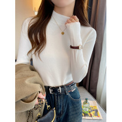 半高領打底衫女秋冬2025新款針織衫百搭洋氣長袖內搭修身上衣服潮