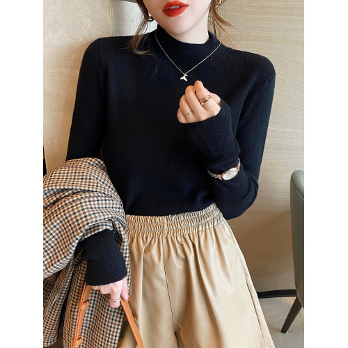 半高領打底衫女秋冬2025新款針織衫百搭洋氣長袖內搭修身上衣服潮