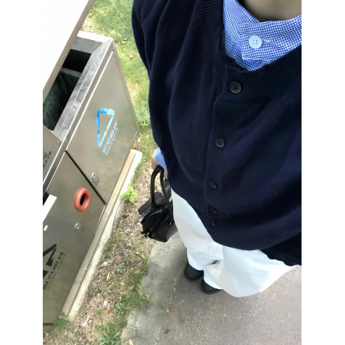 假兩件撞色拼接襯衫領針織衫上衣高級感早秋季短款慵懶風開衫毛衣