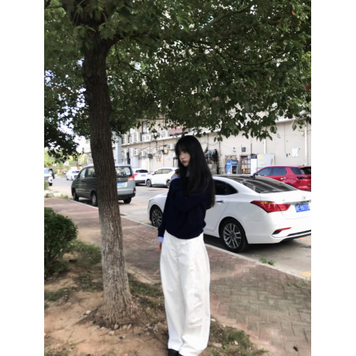 假兩件撞色拼接襯衫領針織衫上衣高級感早秋季短款慵懶風開衫毛衣