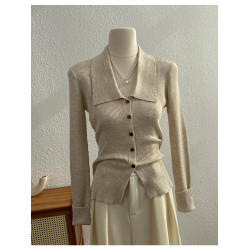 洋氣大碼胖MM法式復古翻領針織開衫女春秋冬顯瘦內搭打底毛衣女裝