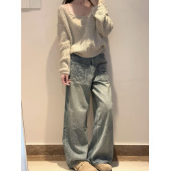 韓系早秋季穿搭v領針織衫上衣女2025新款鏤空針織罩衫吊帶兩件套