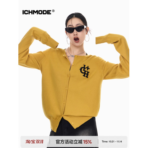 ICH MODE 美式復古珍珠針織開衫女春秋季氛圍感外搭休閒毛衣外套 ICH MODE 美式復古珍珠針織開衫女春秋季氛圍感外搭休閒毛衣外套