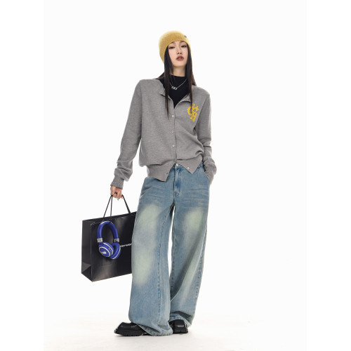 ICH MODE 美式復古珍珠針織開衫女春秋季氛圍感外搭休閒毛衣外套 ICH MODE 美式復古珍珠針織開衫女春秋季氛圍感外搭休閒毛衣外套