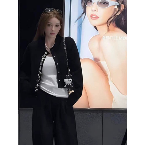 法式黑色小香風開衫外套女秋季新款小個子高級感氣質名媛短款上衣