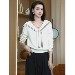 時尚慵懶風韓系百搭長袖毛衣女2025秋季新款洋氣時髦減齡針織上衣