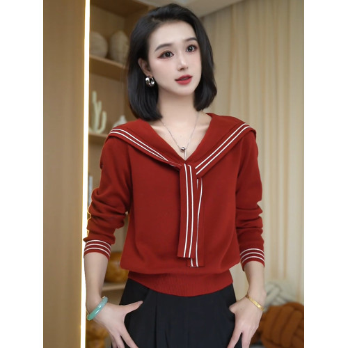 時尚慵懶風韓系百搭長袖毛衣女2025秋季新款洋氣時髦減齡針織上衣 時尚慵懶風韓系百搭長袖毛衣女2025秋季新款洋氣時髦減齡針織上衣