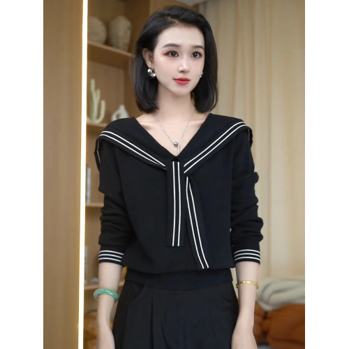 時尚慵懶風韓系百搭長袖毛衣女2025秋季新款洋氣時髦減齡針織上衣 時尚慵懶風韓系百搭長袖毛衣女2025秋季新款洋氣時髦減齡針織上衣