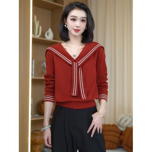 時尚慵懶風韓系百搭長袖毛衣女2025秋季新款洋氣時髦減齡針織上衣 時尚慵懶風韓系百搭長袖毛衣女2025秋季新款洋氣時髦減齡針織上衣