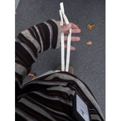 韓系早秋季穿搭巨好看條紋針織衫寬松外穿慵懶風休閒長袖百搭上衣