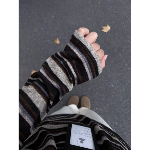 韓系早秋季穿搭巨好看條紋針織衫寬松外穿慵懶風休閒長袖百搭上衣 韓系早秋季穿搭巨好看條紋針織衫寬松外穿慵懶風休閒長袖百搭上衣