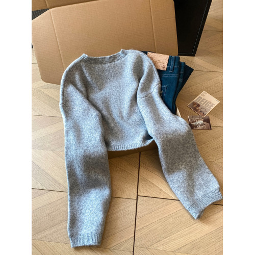 撞色字母套頭毛衣女秋冬穿搭長袖圓領純欲洋氣好看短款針織衫上衣 撞色字母套頭毛衣女秋冬穿搭長袖圓領純欲洋氣好看短款針織衫上衣