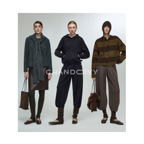 CHANDOOIVY瘦腿造型神器 蓬柔環保羊毛紗_多穿長/短開衩堆堆襪套