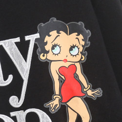 卡通字母蕾絲刺綉圓領衛衣女套頭加絨寬松減齡大碼可愛上衣潮