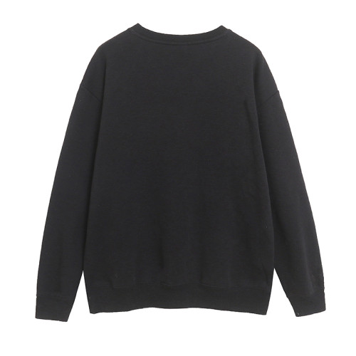 卡通字母蕾絲刺綉圓領衛衣女套頭加絨寬松減齡大碼可愛上衣潮