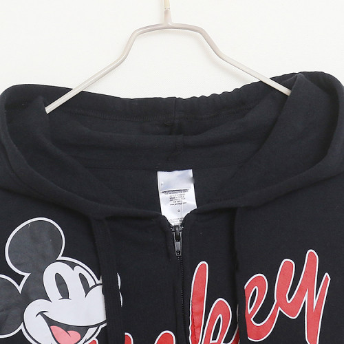 春秋季卡通字母印花連帽拉鍊衛衣女士薄絨寬松舒適帽衫外套潮 春秋季卡通字母印花連帽拉鍊衛衣女士薄絨寬松舒適帽衫外套潮