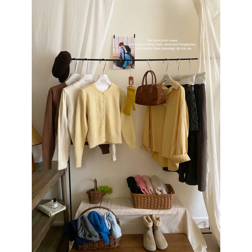 韓系圓領單排釦針織開衫女秋冬軟糯同色包釦溫柔外穿長袖毛衣外套 韓系圓領單排釦針織開衫女秋冬軟糯同色包釦溫柔外穿長袖毛衣外套