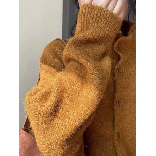 高級感立領針織開衫外套上衣女秋冬軟糯灰色內搭高領慵懶外穿毛衣 高級感立領針織開衫外套上衣女秋冬軟糯灰色內搭高領慵懶外穿毛衣