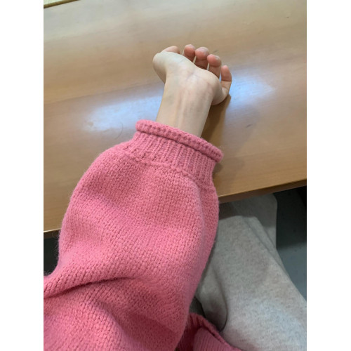 韓系chic軟糯氣質開春上衣女寬松慵懶風別致穿搭針織開衫毛衣外套