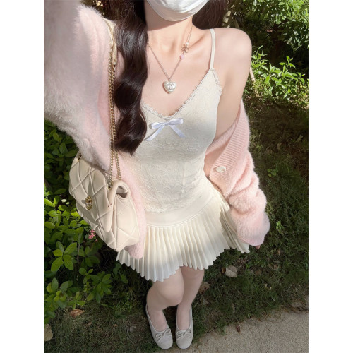 Bluee33 超溫柔!慵懶風粉色V領貂毛加厚寬松外套針織毛衣女開衫 Bluee33 超溫柔!慵懶風粉色V領貂毛加厚寬松外套針織毛衣女開衫