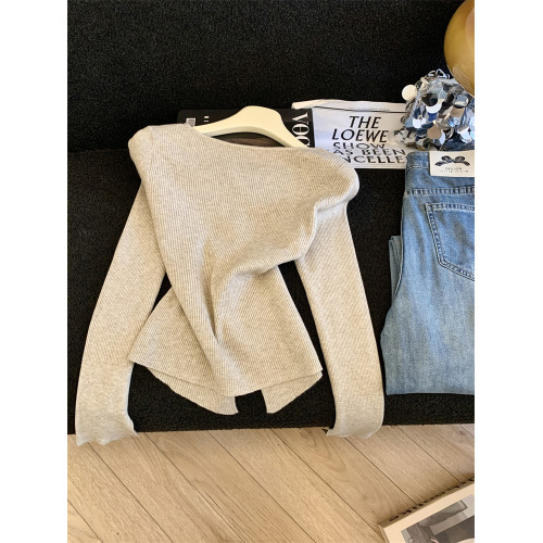 Jade Closet店推薦~美德拉甜美風設計感套頭長袖針織小衫春秋