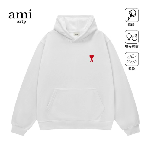 官方AMI SRTP連帽衛衣男女情侶秋冬季新款刺綉帽衫百搭外套潮寬松 官方AMI SRTP連帽衛衣男女情侶秋冬季新款刺綉帽衫百搭外套潮寬松