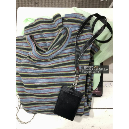 韓系慵懶設計感條紋復古長袖衛衣女秋季小衆休閒圓領寬松套頭上衣 韓系慵懶設計感條紋復古長袖衛衣女秋季小衆休閒圓領寬松套頭上衣