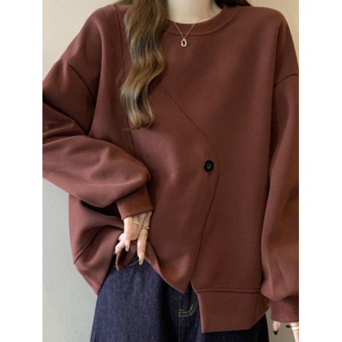 胖MM2-300斤大碼設計感不規則加絨衛衣女秋冬爆款寬松遮肚子上衣 胖MM2-300斤大碼設計感不規則加絨衛衣女秋冬爆款寬松遮肚子上衣