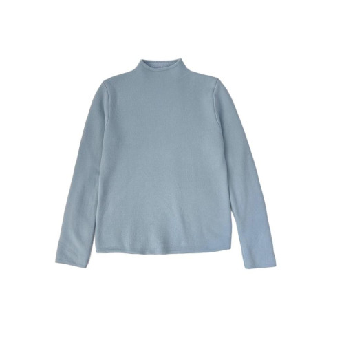 半高領軟糯加絨毛衣打底衫女秋冬加厚一體絨溫柔純色針織保暖上衣